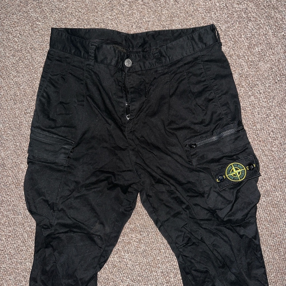 Stone Island Black Cargo Pants